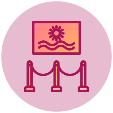 Sergi basit simgesi, vektör illüstrasyonu