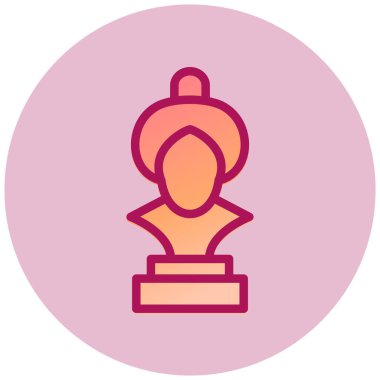 Heykel basit simge, vektör illüstrasyonu