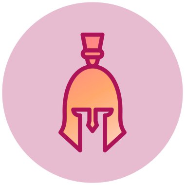 Roman Miğferi basit simgesi, vektör illüstrasyonu