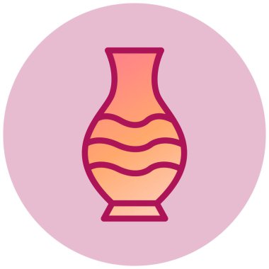 Vazo basit simgesi, vektör çizim