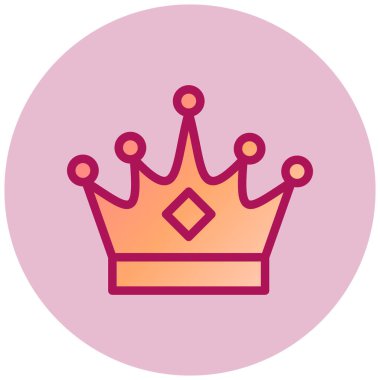 Taç. Web simgesi basit illüstrasyon