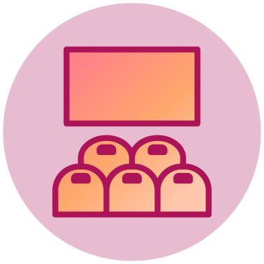 Sinema. Web simgesi basit illüstrasyon