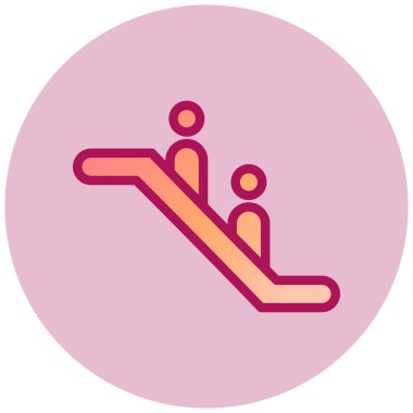 Yürüyen merdiven. Web simgesi basit illüstrasyon