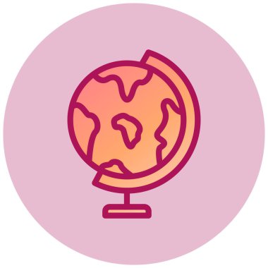 Küre. Web simgesi basit illüstrasyon