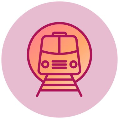 tren. Web simgesi basit illüstrasyon