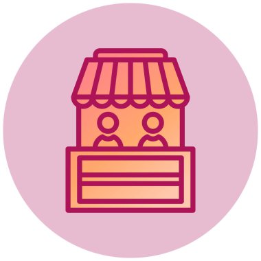 Dükkan. Web simgesi basit illüstrasyon