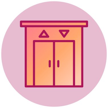 Otelde. Web simgesi basit illüstrasyon