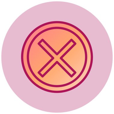 İptal et. Web simgesi basit illüstrasyon