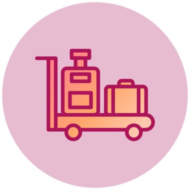 bagaj. Web simgesi basit illüstrasyon