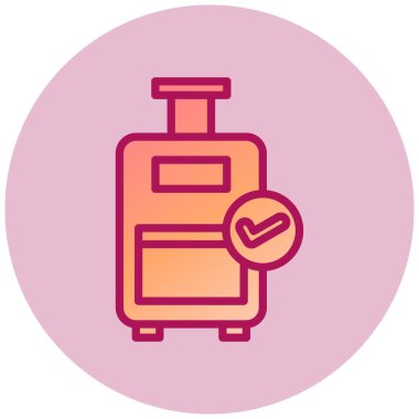 bagaj. Web simgesi basit illüstrasyon