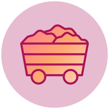 El arabası. Web simgesi basit illüstrasyon