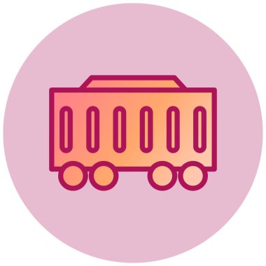 Tramvay. Web simgesi basit illüstrasyon