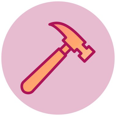 Çekiç. Web simgesi basit illüstrasyon