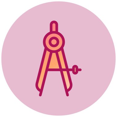 Pusula. Web simgesi basit illüstrasyon