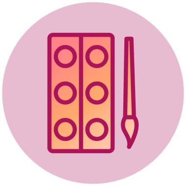 Kalem. Web simgesi basit illüstrasyon