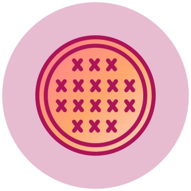 Kurabiye. Web simgesi basit illüstrasyon