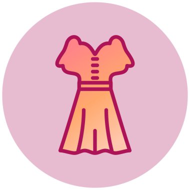 Elbise. Web simgesi basit illüstrasyon