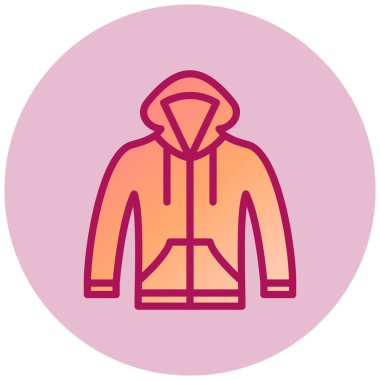 Kapüşonlu. Web simgesi basit illüstrasyon