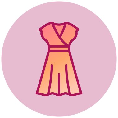 Elbise. Web simgesi basit illüstrasyon