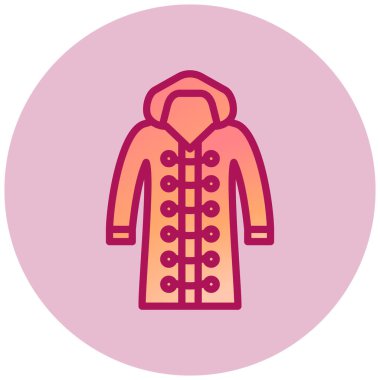 Kapüşonlu. Web simgesi basit illüstrasyon