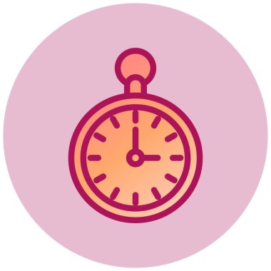 Saat. Web simgesi basit illüstrasyon