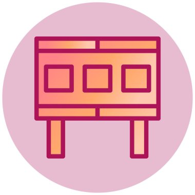 Masa. Web simgesi basit illüstrasyon