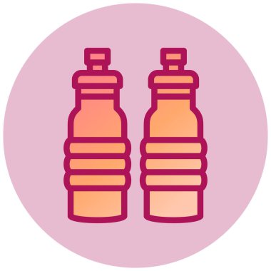 Su şişesi. Basit resimleme