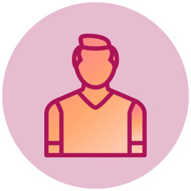 Adamım. Web simgesi basit illüstrasyon