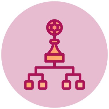 hiyerarşi. Web simgesi basit illüstrasyon