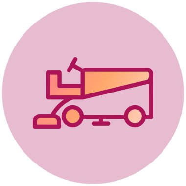 Traktör. Web simgesi basit illüstrasyon