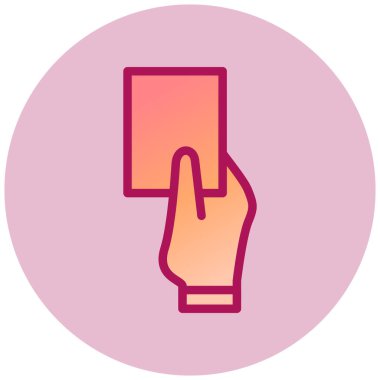 Penalty Kart simgesi, vektör illüstrasyonu