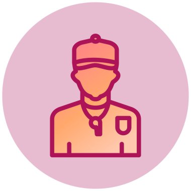 İşçi. Web simgesi basit illüstrasyon