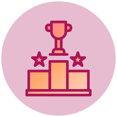 Kupa. Web simgesi basit illüstrasyon