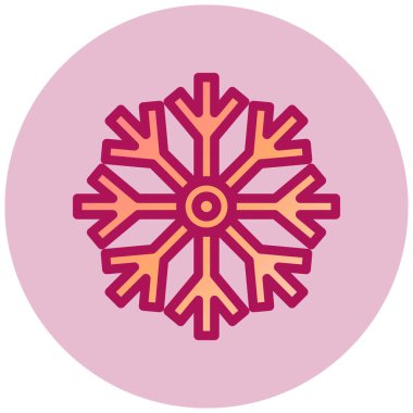 Kar tanesi. Web simgesi basit illüstrasyon