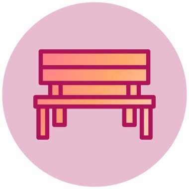 Yedek kulübesi Web simgesi basit illüstrasyon