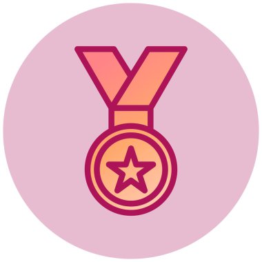 Madalya. Web simgesi basit illüstrasyon