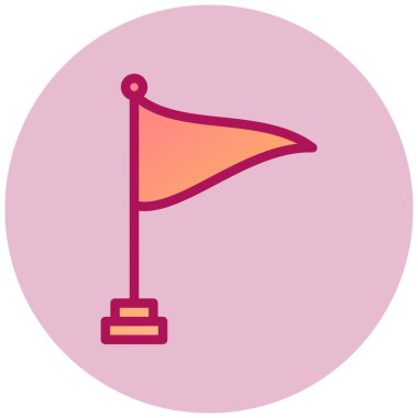 Bayrak. Web simgesi basit illüstrasyon