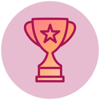 Kupa. Web simgesi basit illüstrasyon