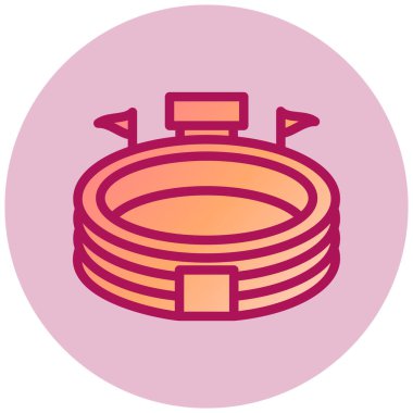 Spor salonu. Web simgesi basit illüstrasyon