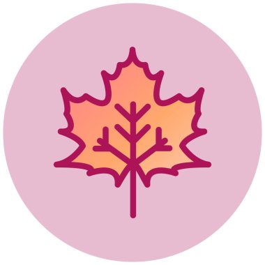 Akçaağaç yaprağı simge vektör çizim