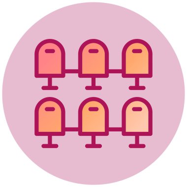 Masa. Web simgesi basit illüstrasyon