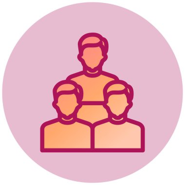 grup insan düz vektör simgesi