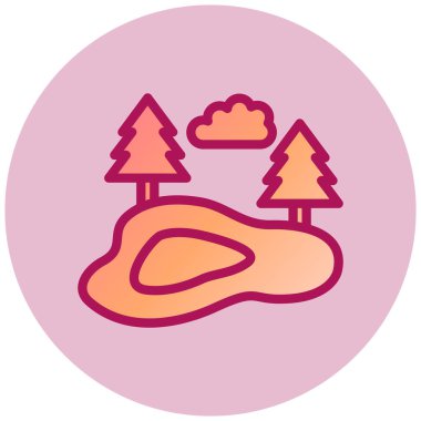 Yanardağ. Web simgesi basit illüstrasyon