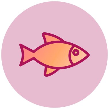 Balık. Web simgesi basit illüstrasyon