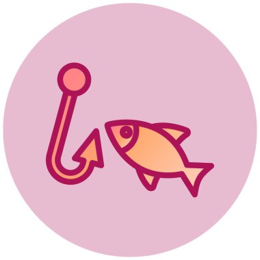 Balık. Web simgesi basit illüstrasyon