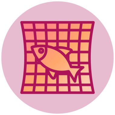 Balık. Web simgesi basit illüstrasyon