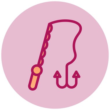 Bir kanca simgesinin vektör illüstrasyonu