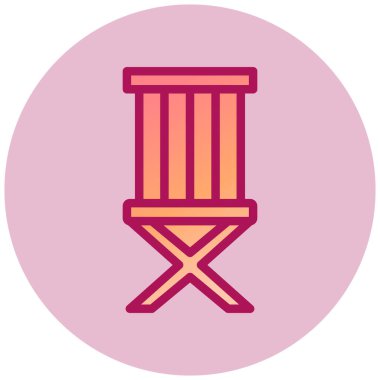 Sandalye. Web simgesi basit illüstrasyon