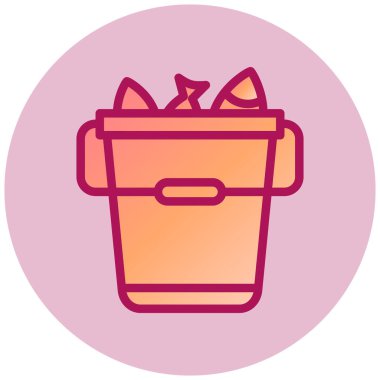 Kova. Web simgesi basit illüstrasyon