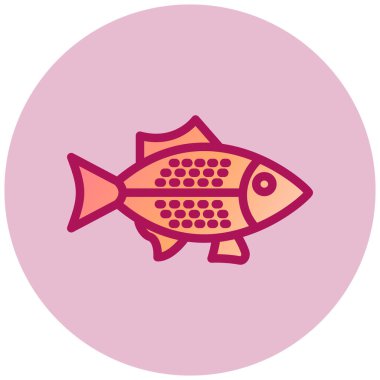 Balık. Web simgesi basit illüstrasyon